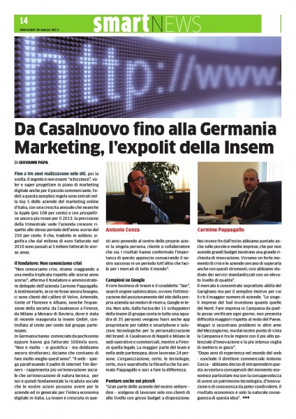 Insem su Il Denaro